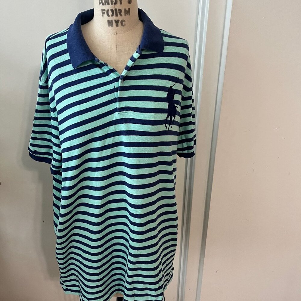 Vintage POLO‎ RALPH LAUREN Men's Striped Polo Golf Shirt Size X-Large